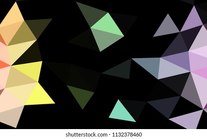 Light Multicolor, Rainbow vector polygonal polygonal. A sample with polygonal shapes. The template can be used as a background for cell phones.