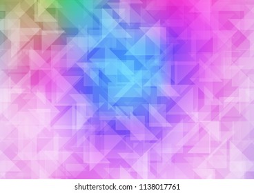 Light Multicolor, Rainbow vector polygonal pattern. Creative illustration in halftone style with gradient. Brand new design for your business.