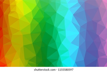 Light Multicolor, Rainbow vector polygonal background. Creative illustration in halftone style with gradient. The template can be used as a background for cell phones.