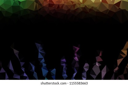 Light Multicolor, Rainbow vector polygonal background. Creative illustration in halftone style with gradient. A completely new design for your business.