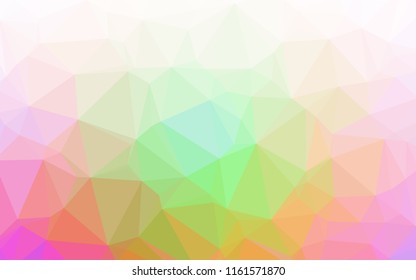 Light Multicolor, Rainbow vector polygonal background. Colorful illustration in abstract style with gradient. Triangular pattern for your business design.