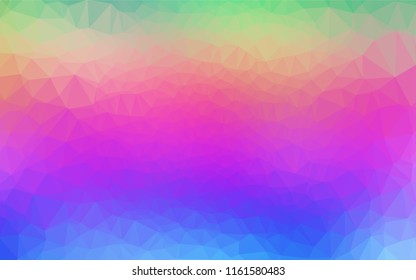 Light Multicolor, Rainbow vector polygonal pattern. An elegant bright illustration with gradient. A completely new template for your business design.