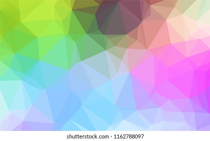Light Multicolor, Rainbow vector polygonal background. Colorful illustration in abstract style with gradient. Brand new style for your business design.