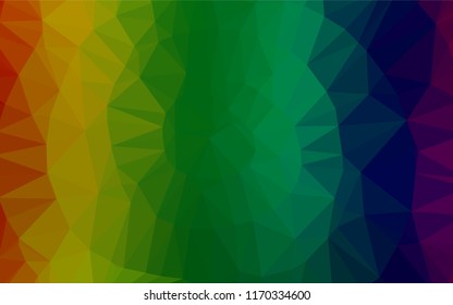 Light Multicolor, Rainbow vector polygonal template. A sample with polygonal shapes. The template can be used as a background for cell phones.