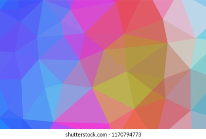 Light Multicolor, Rainbow vector polygonal template. A sample with polygonal shapes. The elegant pattern can be used as part of a brand book.