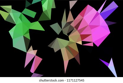 Light Multicolor, Rainbow vector polygonal background. Creative illustration in halftone style with gradient. A new texture for your design.