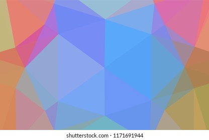 Light Multicolor, Rainbow vector polygonal template. Shining illustration, which consist of triangles. The elegant pattern can be used as part of a brand book.