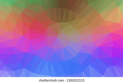 Light Multicolor, Rainbow vector polygonal pattern. Colorful illustration in abstract style with gradient. A new texture for your design.