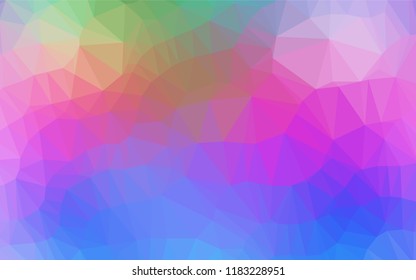 Light Multicolor, Rainbow vector polygonal background. Creative illustration in halftone style with gradient. A completely new template for your business design.