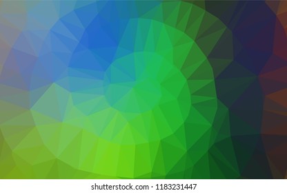 Light Multicolor, Rainbow vector polygonal template. Colorful abstract illustration with gradient. The completely new template can be used for your brand book.