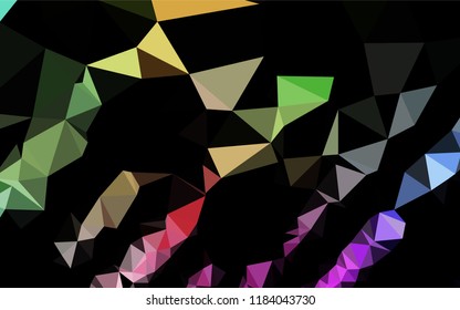 Light Multicolor, Rainbow vector polygonal pattern. Shining illustration, which consist of triangles. Brand new style for your business design.