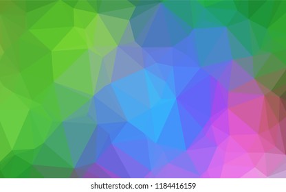 Light Multicolor, Rainbow vector polygonal template. Colorful abstract illustration with gradient. The completely new template can be used for your brand book.