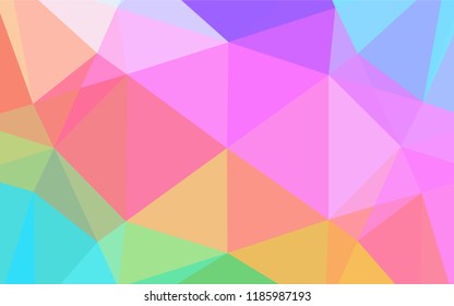 Light Multicolor, Rainbow vector polygonal background. Modern geometrical abstract illustration with gradient. The completely new template can be used for your brand book.