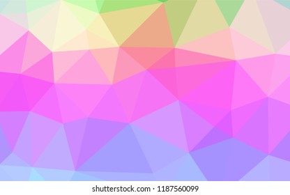 Light Multicolor, Rainbow vector polygonal template. Colorful abstract illustration with gradient. The textured pattern can be used for background.