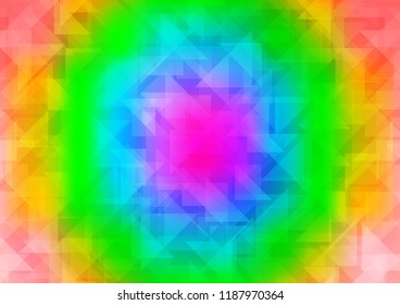 Light Multicolor, Rainbow vector polygonal template. Shining illustration, which consist of triangles. The completely new template can be used for your brand book.