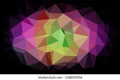 Light Multicolor, Rainbow vector polygonal pattern. Brand new colored illustration in blurry style with gradient. Brand new style for your business design.