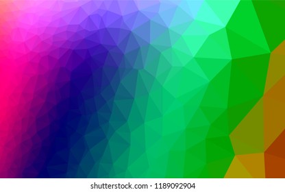 Light Multicolor, Rainbow vector polygonal background. A vague abstract illustration with gradient. Brand new design for your business.