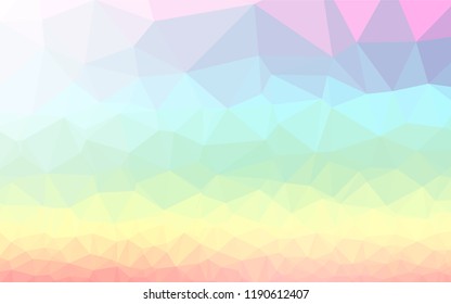 Light Multicolor, Rainbow vector polygonal template. Shining illustration, which consist of triangles. Brand new design for your business.