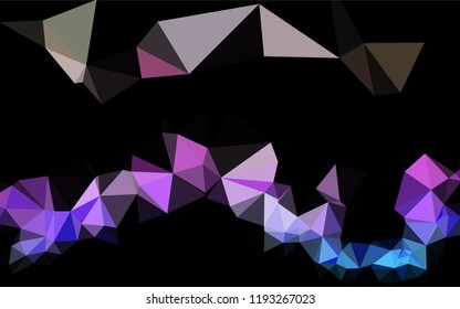 Light Multicolor, Rainbow vector polygonal template. Modern geometrical abstract illustration with gradient. Triangular pattern for your business design.