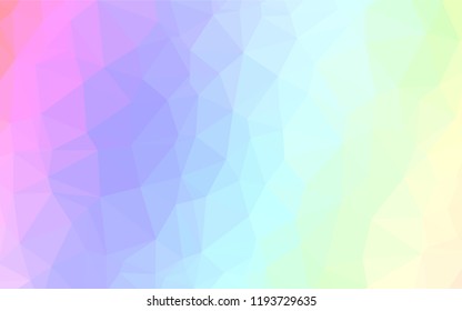 Light Multicolor, Rainbow vector polygonal pattern. A completely new color illustration in a vague style. Brand new style for your business design.