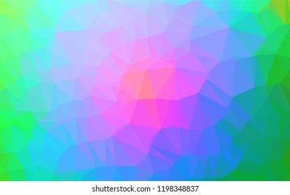 Light Multicolor, Rainbow vector polygonal template. An elegant bright illustration with gradient. Brand new design for your business.