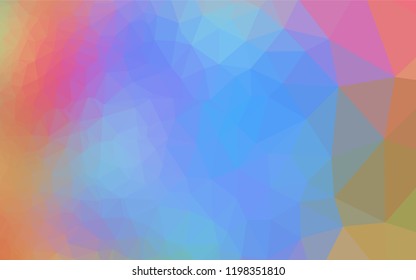 Light Multicolor, Rainbow vector polygonal background. Colorful illustration in abstract style with gradient. A new texture for your design.