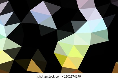 Light Multicolor, Rainbow vector polygonal polygonal. Shining illustration, which consist of triangles. The textured pattern can be used for background.