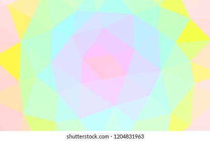 Light Multicolor, Rainbow vector polygonal template. Glitter abstract illustration with an elegant design. A completely new template for your business design.