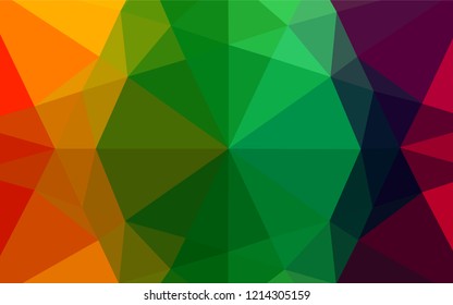 Light Multicolor, Rainbow vector polygonal background. A sample with polygonal shapes. The textured pattern can be used for background.