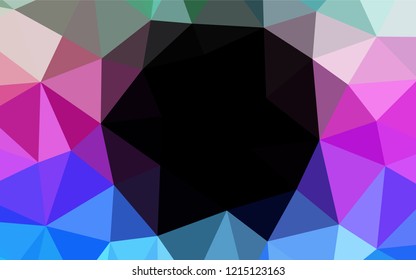 Light Multicolor, Rainbow vector polygonal pattern. Modern geometrical abstract illustration with gradient. Brand new style for your business design.