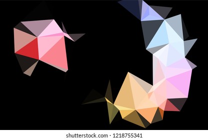 Light Multicolor, Rainbow vector polygonal template. A completely new color illustration in a vague style. The completely new template can be used for your brand book.