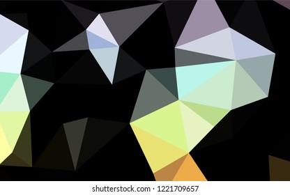 Light Multicolor, Rainbow vector polygonal background. A sample with polygonal shapes. A completely new design for your business.