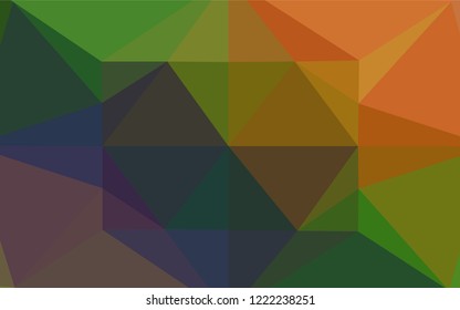 Light Multicolor, Rainbow vector polygonal background. Modern geometrical abstract illustration with gradient. A completely new design for your business.