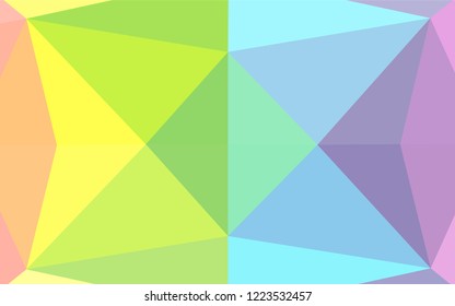 Light Multicolor, Rainbow vector polygonal background. Geometric illustration in Origami style with gradient.  The completely new template can be used for your brand book.