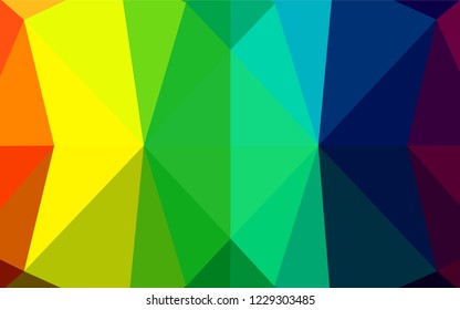 Light Multicolor, Rainbow vector polygonal pattern. Colorful abstract illustration with gradient. The elegant pattern can be used as part of a brand book.