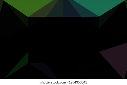 Light Multicolor, Rainbow vector polygonal template. Triangular geometric sample with gradient.  Brand new design for your business.