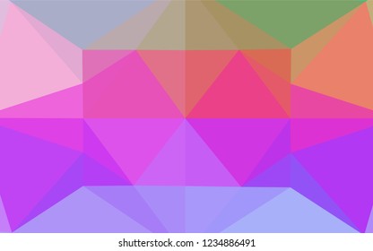 Light Multicolor, Rainbow vector polygonal pattern. A vague abstract illustration with gradient. A new texture for your design.