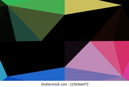 Light Multicolor, Rainbow vector polygonal pattern. A sample with polygonal shapes. The completely new template can be used for your brand book.