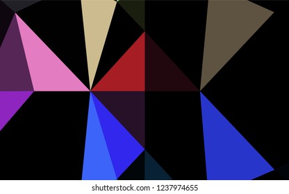 Light Multicolor, Rainbow vector polygonal pattern. A sample with polygonal shapes. Brand new design for your business.
