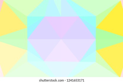 Light Multicolor, Rainbow vector polygonal template. Glitter abstract illustration with an elegant design. A completely new design for your business.