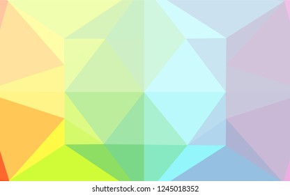 Light Multicolor, Rainbow vector polygonal background. Colorful abstract illustration with gradient. A new texture for your design.