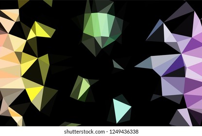 Light Multicolor, Rainbow vector polygonal background. Shining colored illustration in a Brand new style. Triangular pattern for your business design.