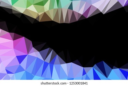 Light Multicolor, Rainbow vector polygonal template. Triangular geometric sample with gradient.  The template can be used as a background for cell phones.