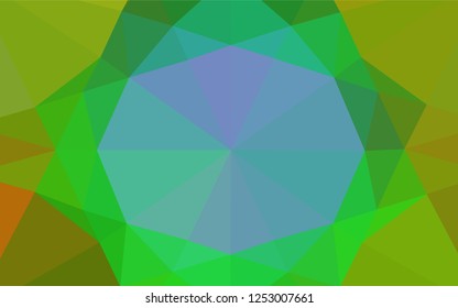 Light Multicolor, Rainbow vector polygonal template. Shining illustration, which consist of triangles. Brand new style for your business design.
