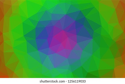 Light Multicolor, Rainbow vector polygonal pattern. Colorful illustration in abstract style with gradient. Brand new style for your business design.