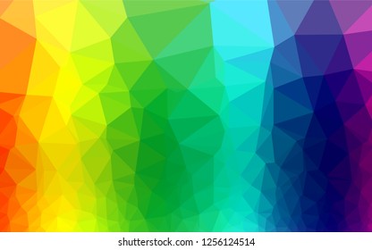 Light Multicolor, Rainbow vector polygonal pattern. Glitter abstract illustration with an elegant design. The polygonal design can be used for your web site.