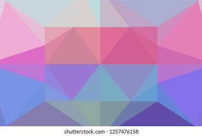 Light Multicolor, Rainbow vector polygonal template. Modern geometrical abstract illustration with gradient. The elegant pattern can be used as part of a brand book.