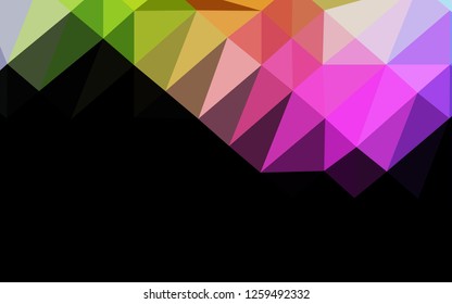 Light Multicolor, Rainbow vector polygonal template. Colorful abstract illustration with gradient. Template for your brand book.