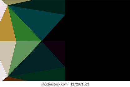 Light Multicolor, Rainbow vector polygonal background. Geometric illustration in Origami style with gradient.  The best triangular design for your business.