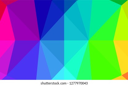 Light Multicolor, Rainbow vector polygonal template. Modern geometrical abstract illustration with gradient. The elegant pattern can be used as part of a brand book.